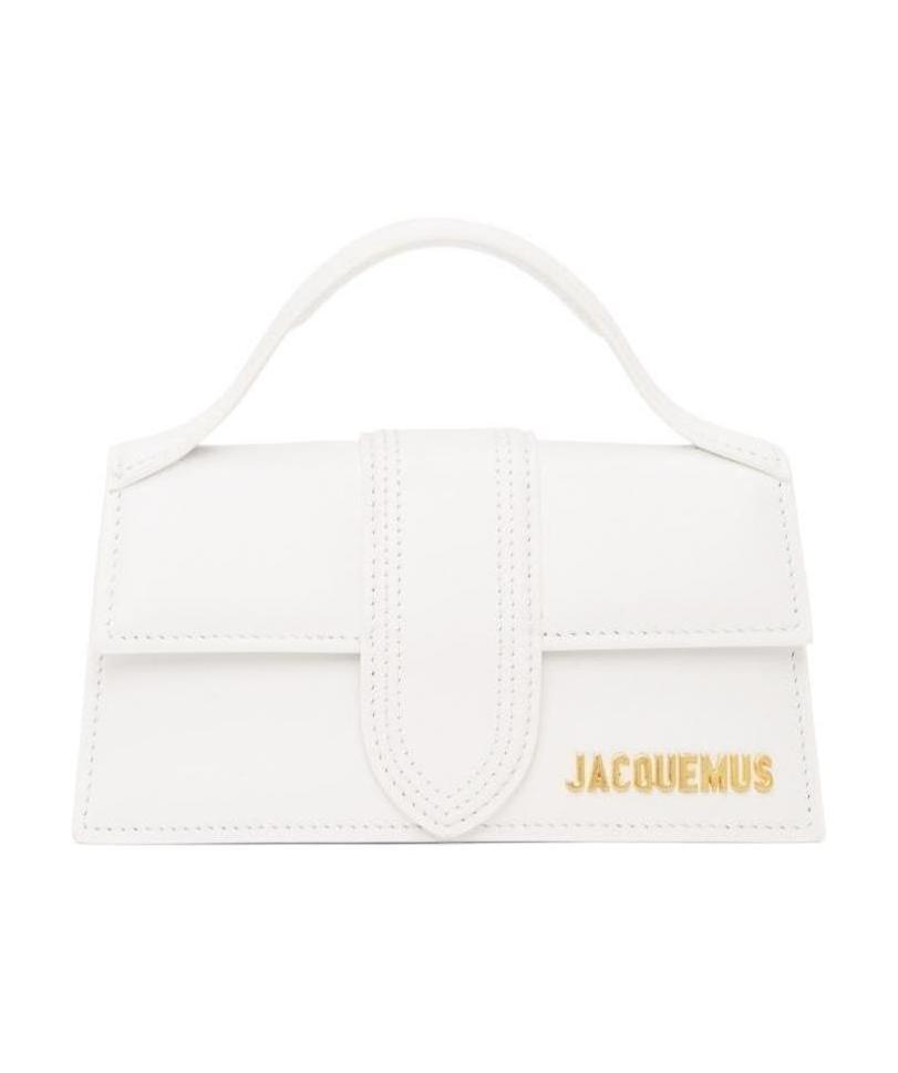 Jacquemus Le Bambino Leather Tote Bag In White