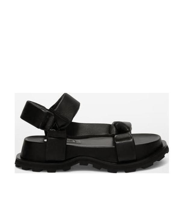 JIL SANDER TOUCH-STRAP FLATFORM SANDALS 