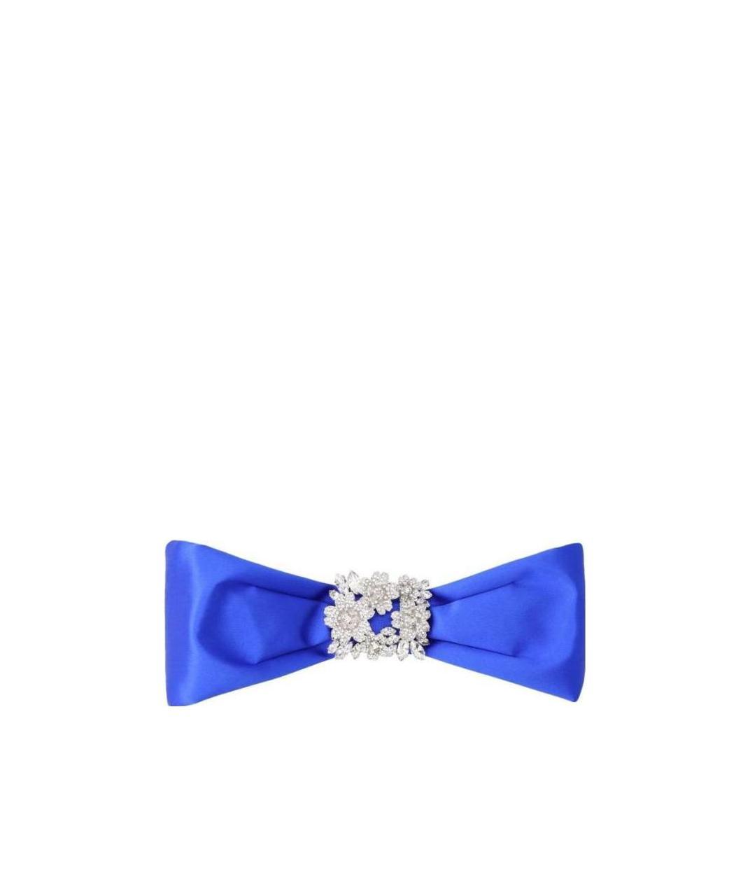 Roger Vivier Crystal Buckle Hair Band In Blue