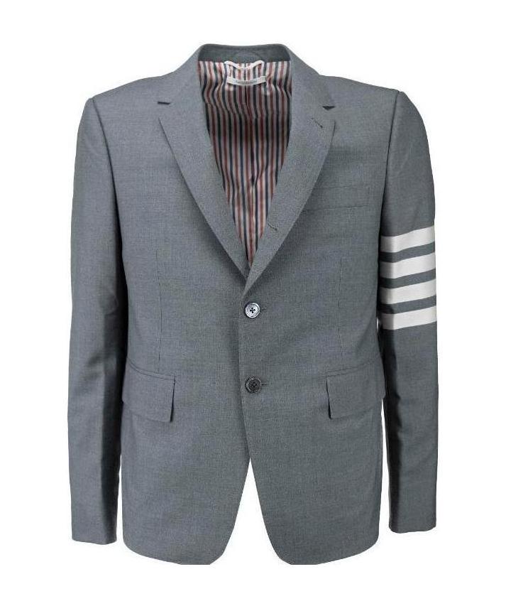 THOM BROWNE FOUR-BAR FITTED BLAZER