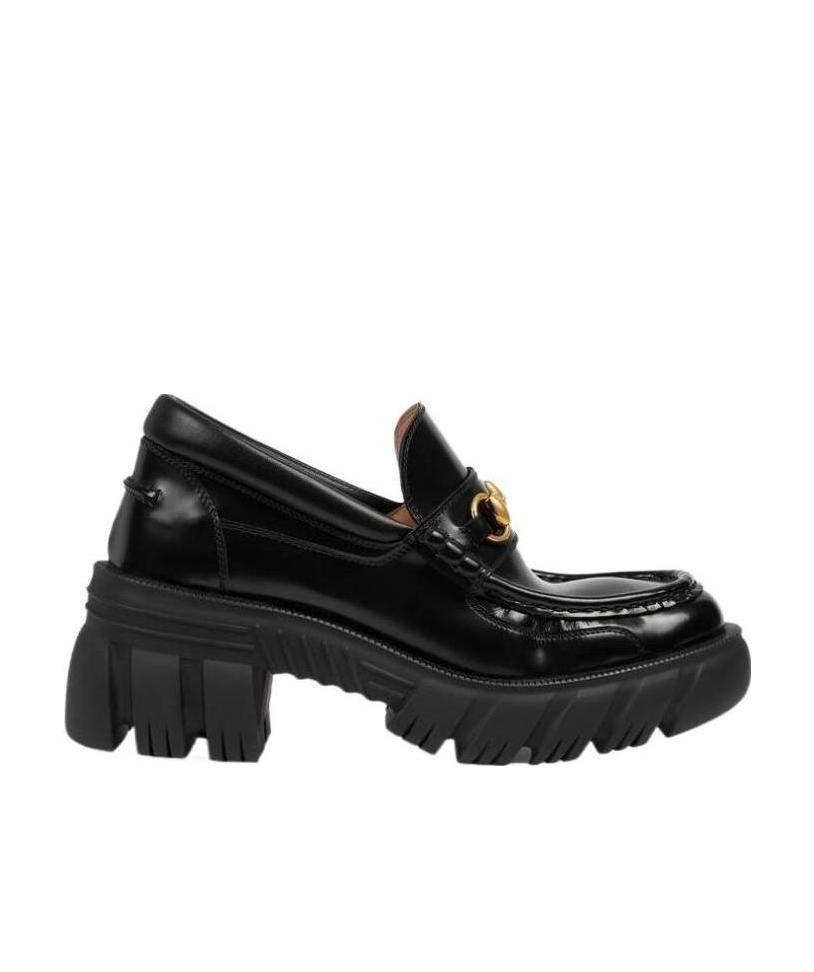 Gucci Horsebit-detail Leather Loafers In Black