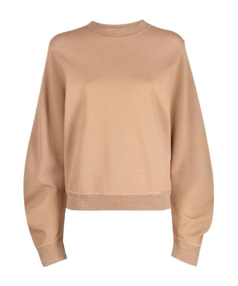 Stella Mccartney Compact-knit Jumper In Nude