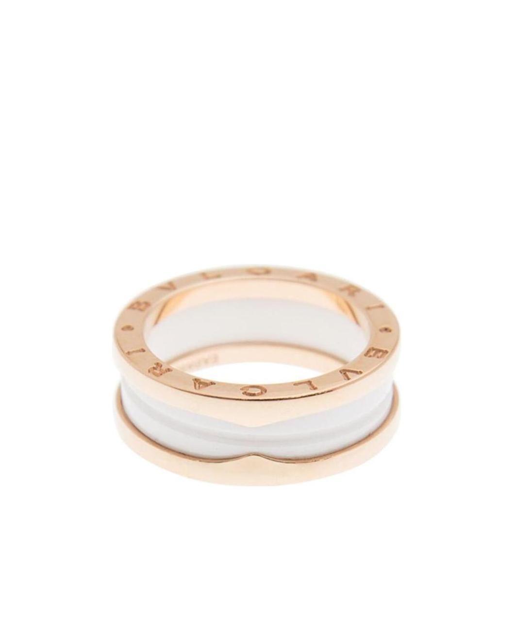Bvlgari New Bulgari Bulgari Ring An855964 18kt Rose Gold White In Yellow
