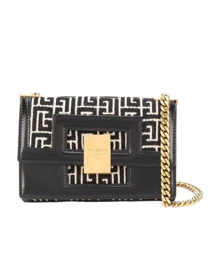 Balmain Small 1945 Shoulder Bag In Black