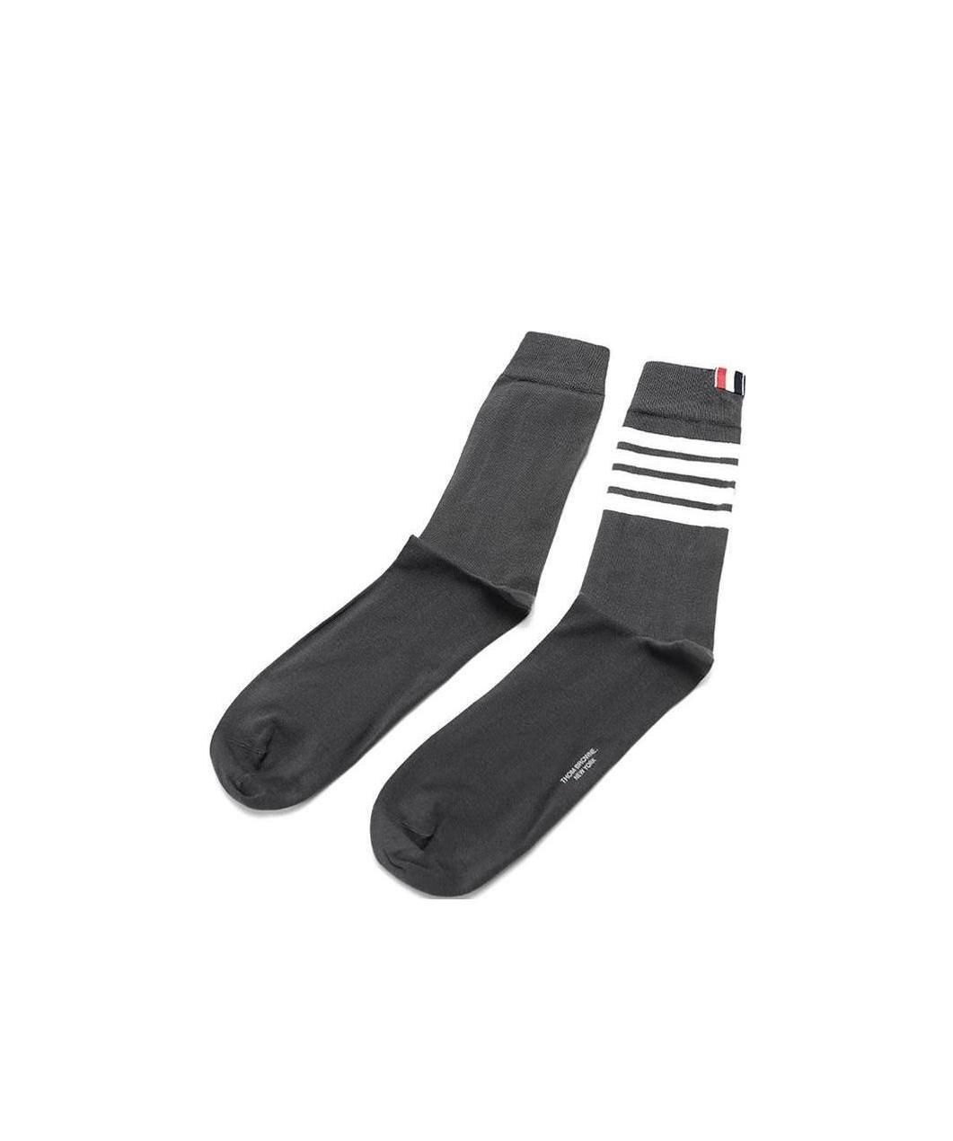 Shop Thom Browne 4-bar Mid-calf Socks In Black