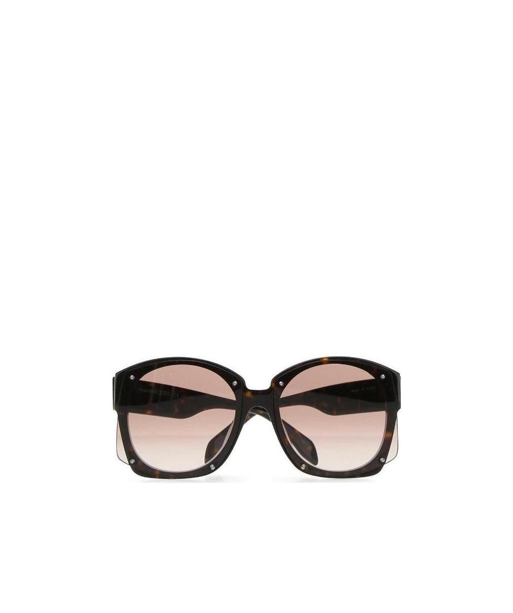 Alexander Mcqueen Tortoiseshell-effect Oversized-frame Sunglasses In Brown