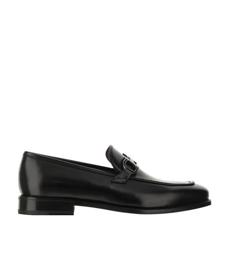 Ferragamo Black Gancini Casual Business Shoes