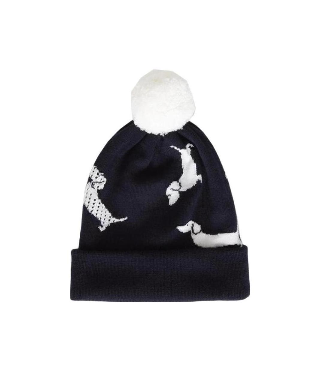 THOM BROWNE POMPOM-DETAIL HECTOR BEANIE