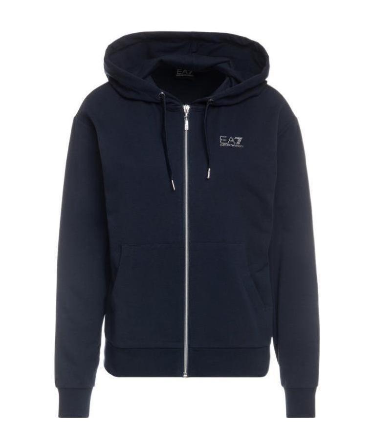 EA7 LOGO HOODED CASUAL JACKET