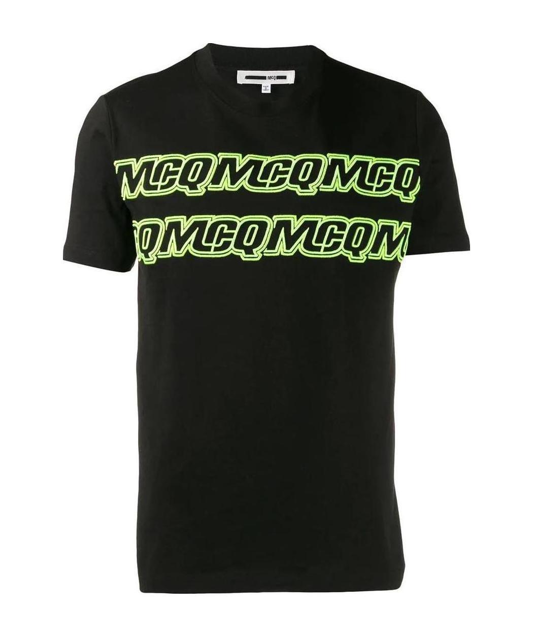 Mcq By Alexander Mcqueen Logo Embroidered T-shirt In Black