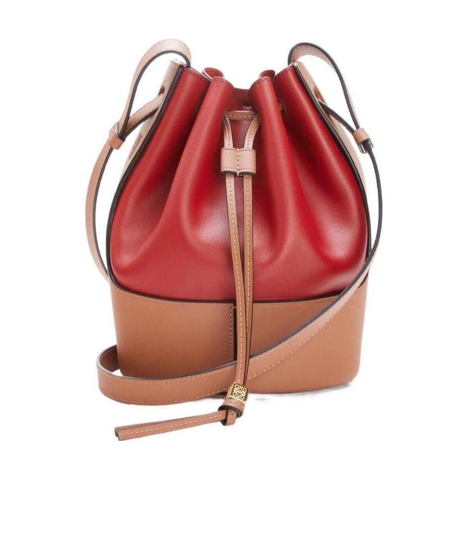 Loewe Small Balloon Bag In Nappa Calfskin In Red