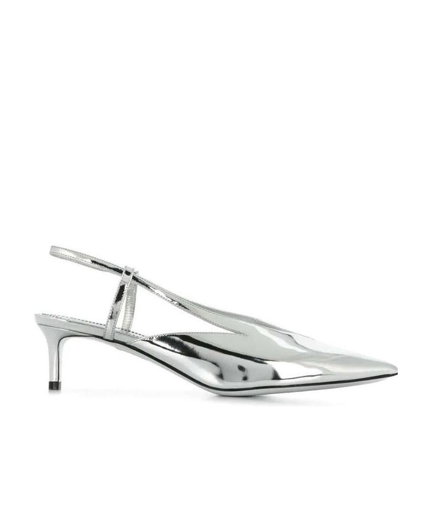 Givenchy Mirrored Slingback Pumps In White