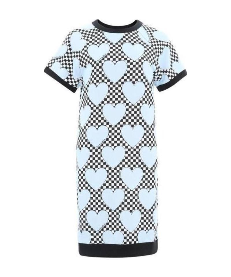 Moschino Love Printed T-shirt Dress In Blue