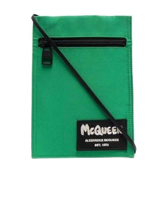 Alexander Mcqueen Logo-patch Shoulder Bag In Green