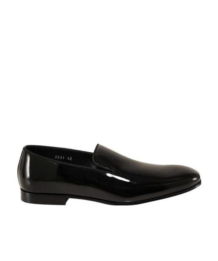 Doucal's Almond-toe Leather Loafers In Black