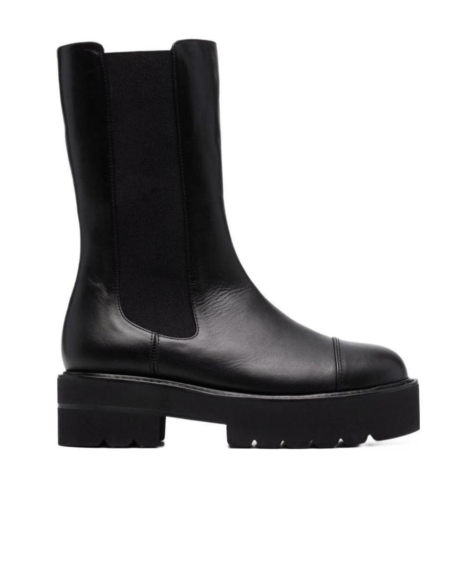 Stuart Weitzman Black High Boots With Thick Soles In Black