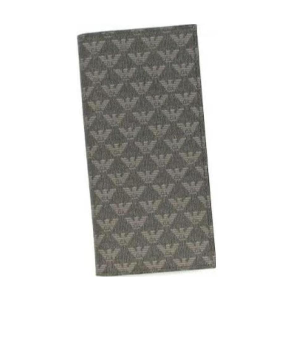 Emporio Armani Logo Details Wallet In Gray