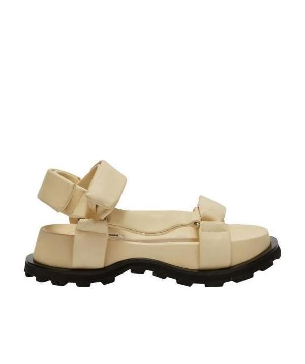 Jil Sander Chunky Leather Touch Strap Sandals In Nude