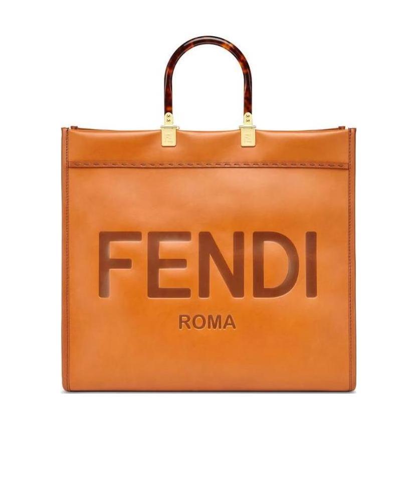 Fendi Sunshine Tote Bag In Brown