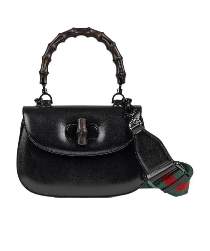 Gucci Bamboo Small Handbag In Black