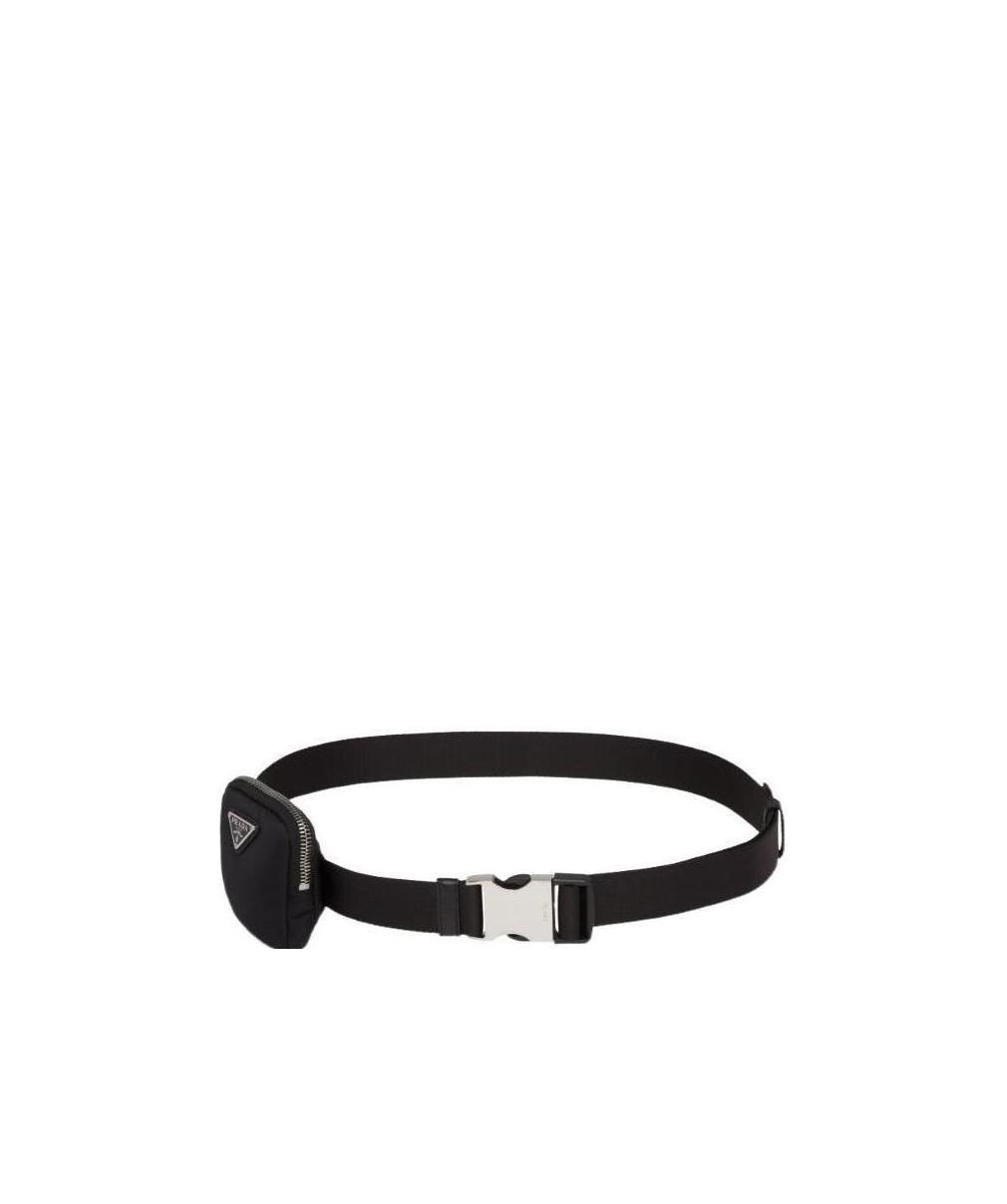Prada Pocket-detail Buckle Belt In Black