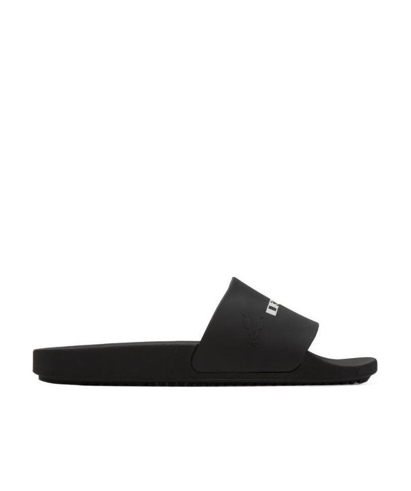 Rick Owens Drkshdw Embossed Slippers In Black