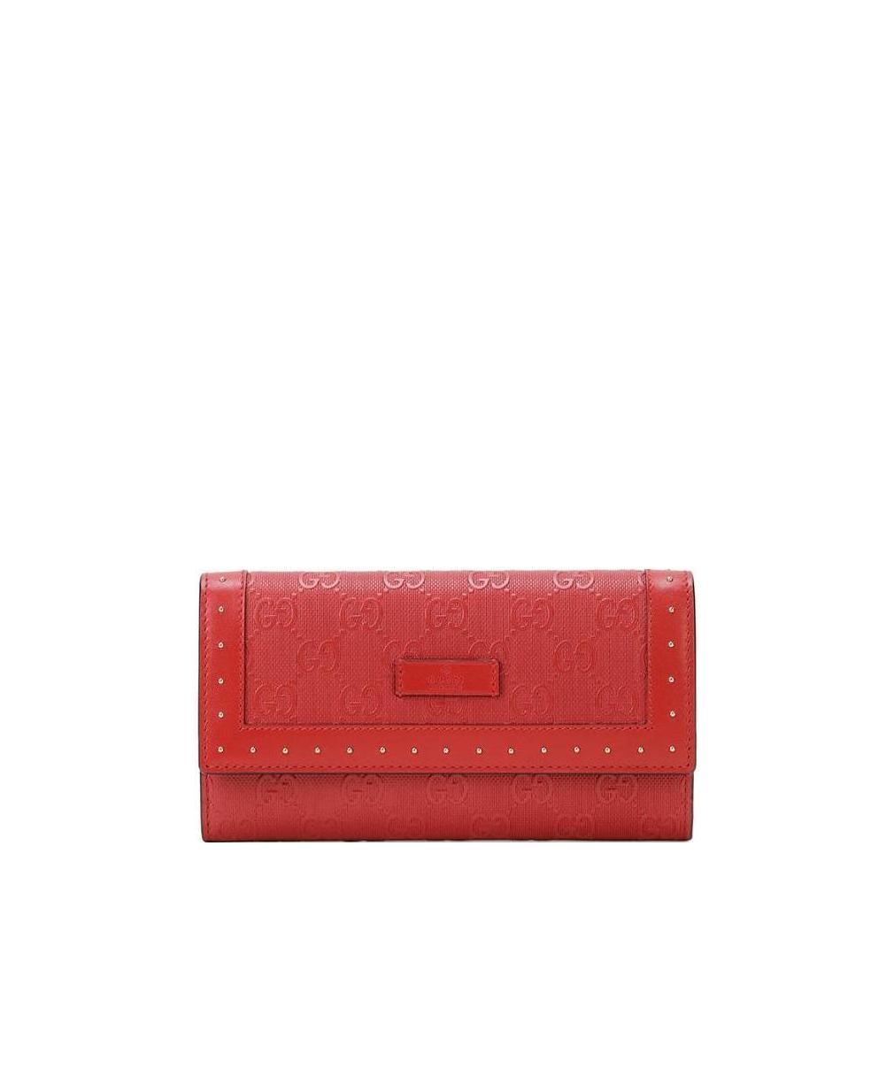 Gucci Long Double-folded Wallet In Red