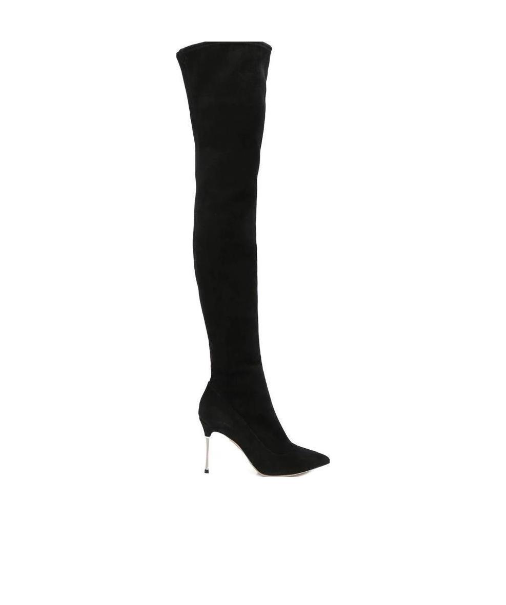 Sergio Rossi Godiva Knee Boots In Black