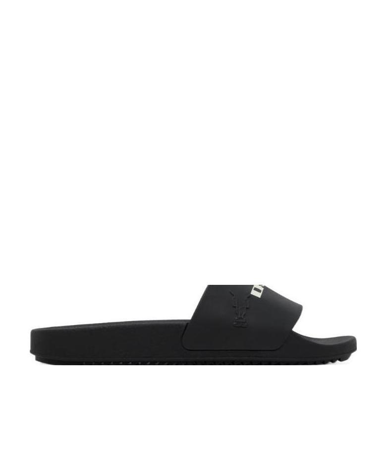 Rick Owens Drkshdw Logo Slippers In White