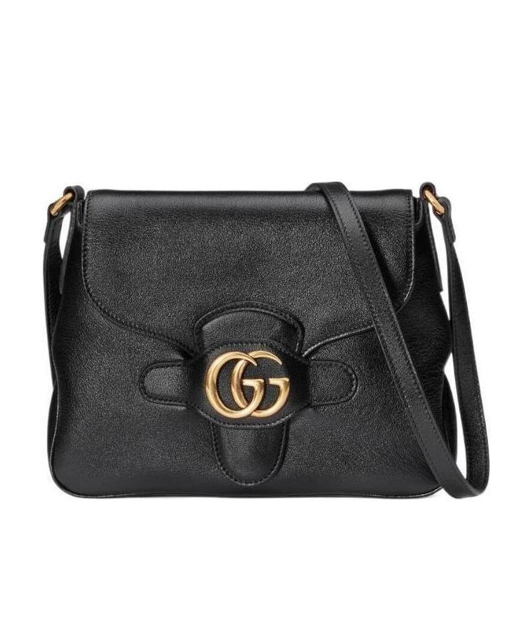 Gucci Dahlia Leather Crossbody Bag In Black
