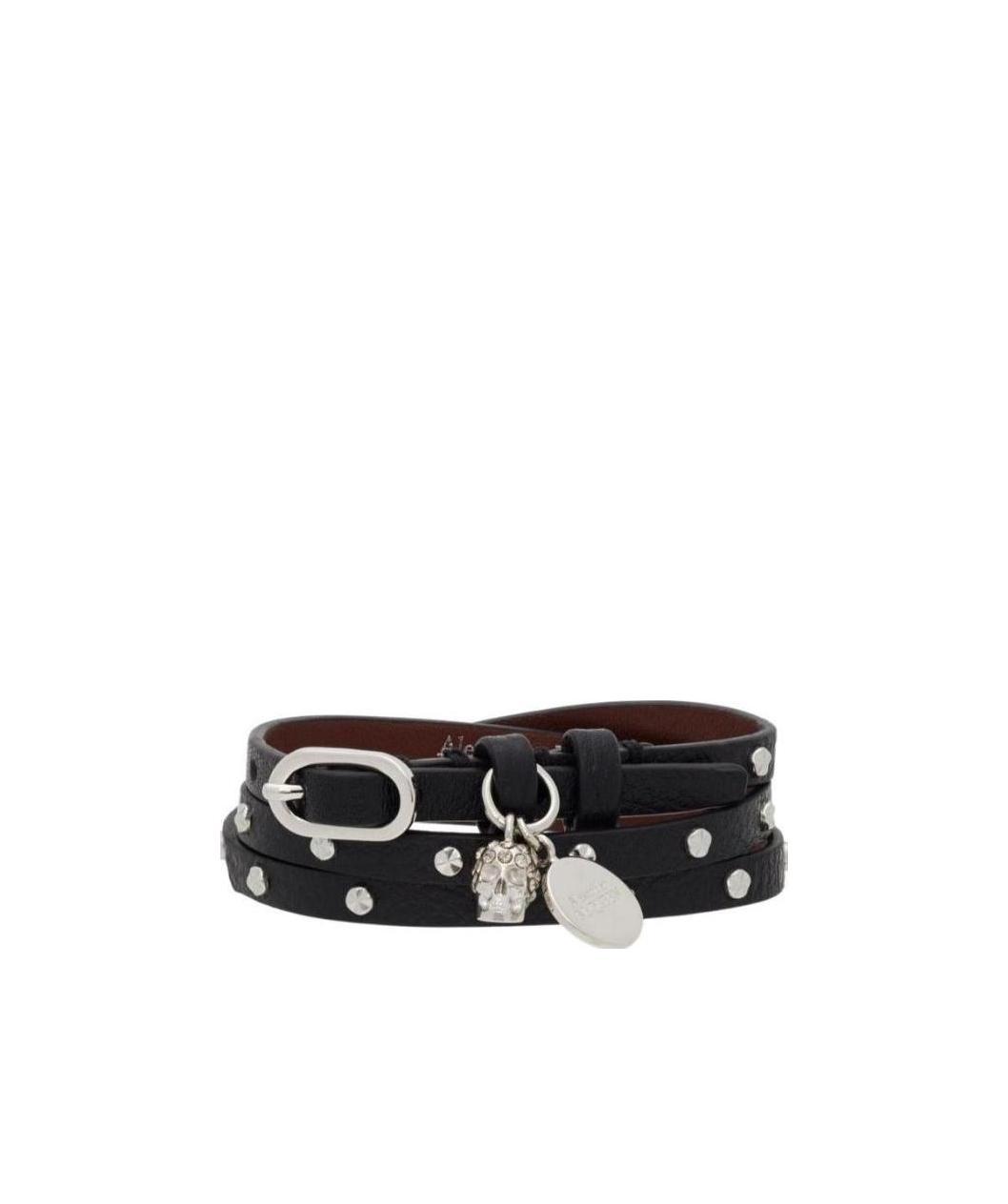 Alexander Mcqueen Wraparound Studded Bracelet In Black