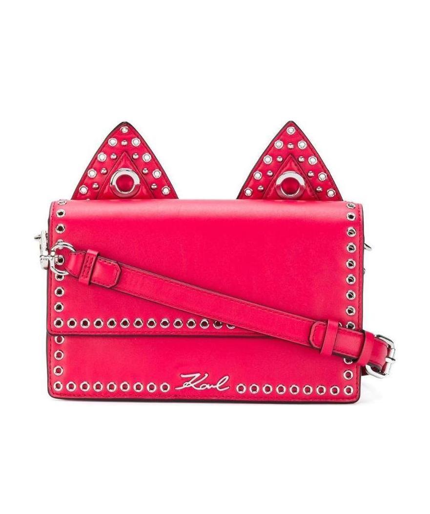 Karl Lagerfeld Choupette Shoulder Bag In Red