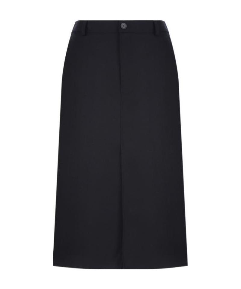 Balenciaga Asymmetric-hem Pencil Skirt In Black