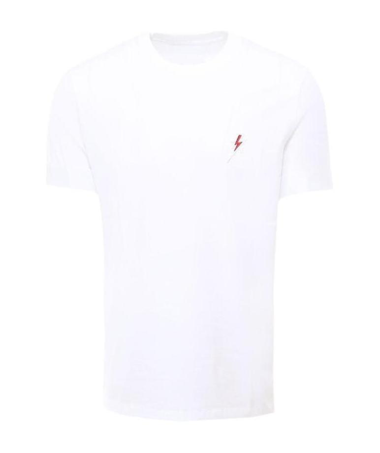 Neil Barrett Lightning Pattern T-shirt In White