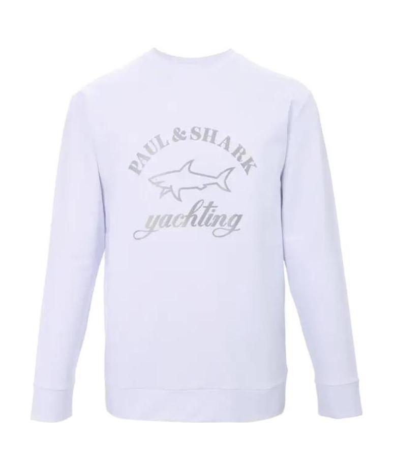 Paul & Shark Logo Details Sweater In White
