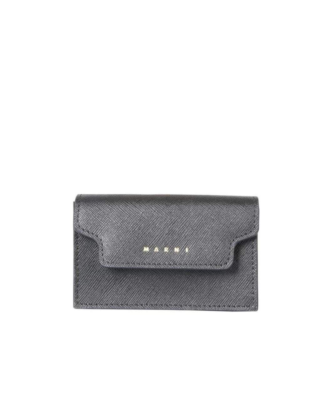 Marni Logo Lettering Wallet In Gray