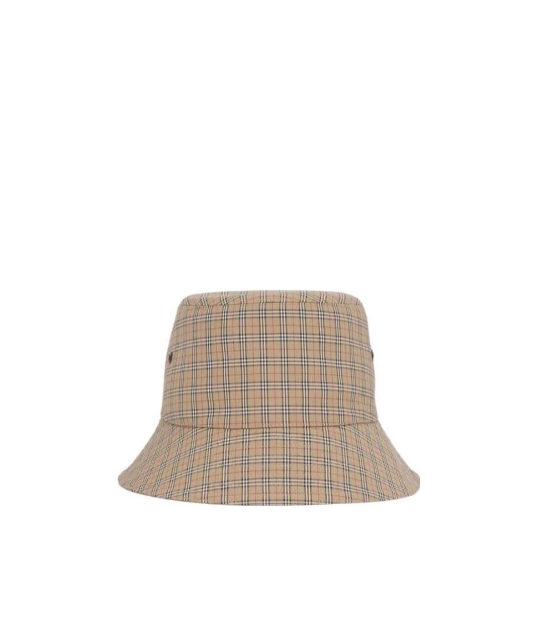 Burberry Technical Check Bucket Hat In Nude