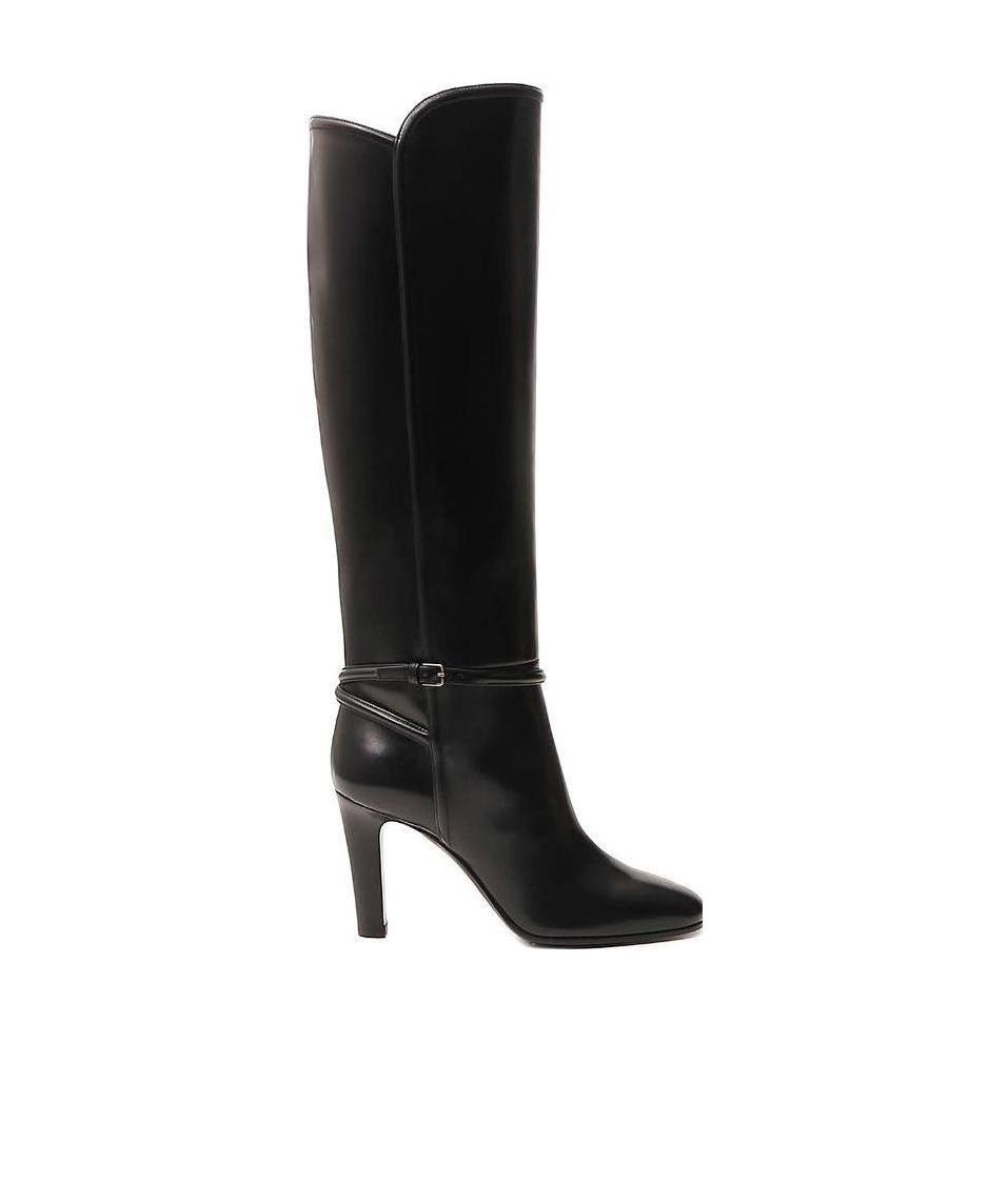 Saint Laurent Jane 90 Knee-length Boots In Black