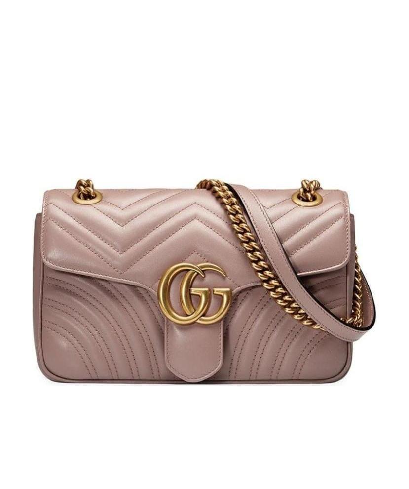 Gucci Gg Marmont Shoulder Bag In Pink