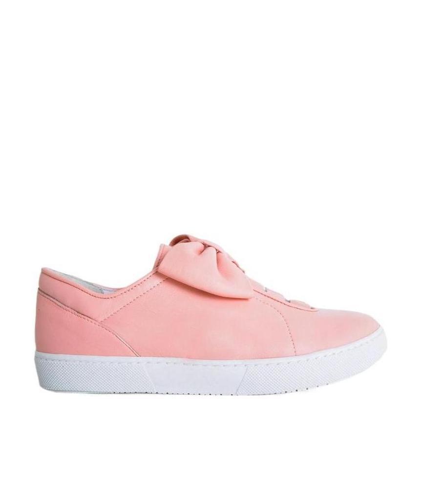 Moschino Bow Tie Decorated Leisure Sports Shoes In Pink
