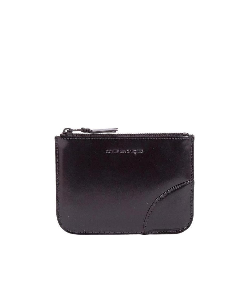 Comme Des Garçons Leather Wallet In Black