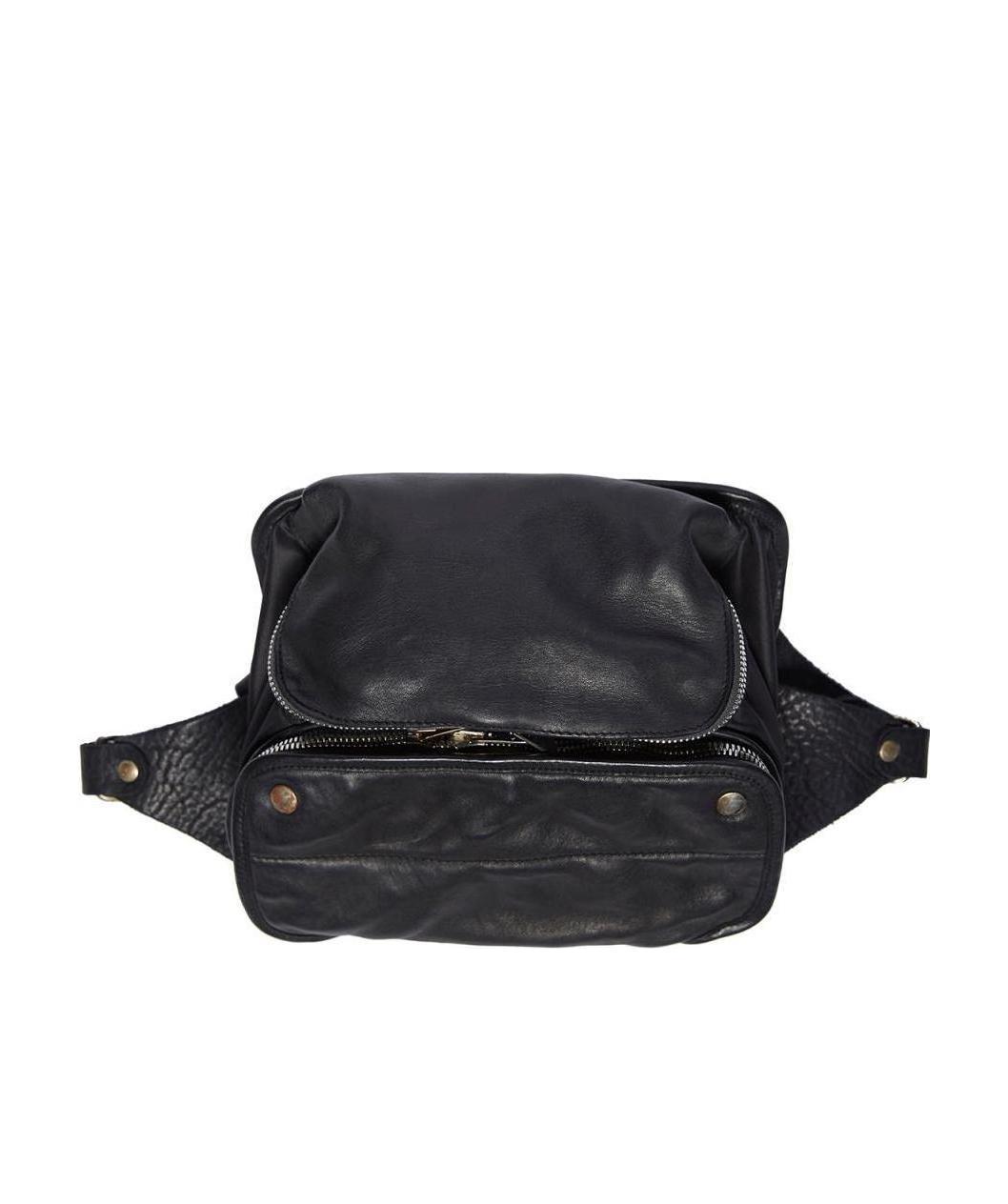 Guidi Zipper Waist Bag In Black