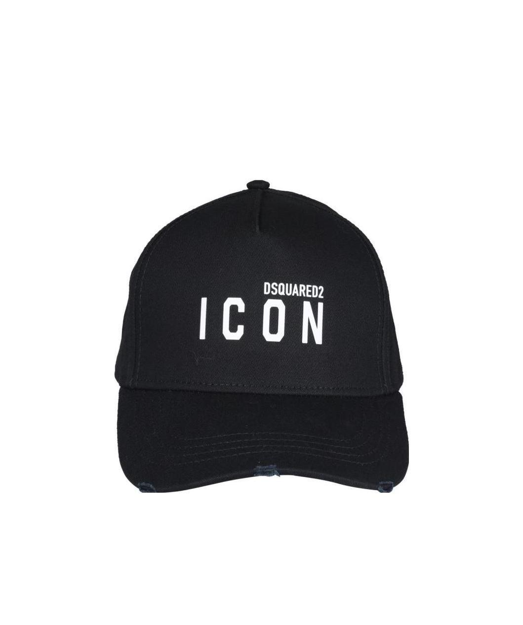 Dsquared2 Dsquared Man Black Cotton Baseball Cap In Black