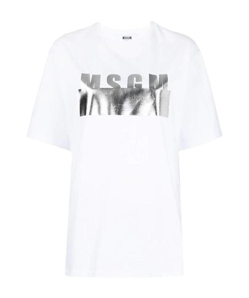 Msgm Logo Details T-shirt In White
