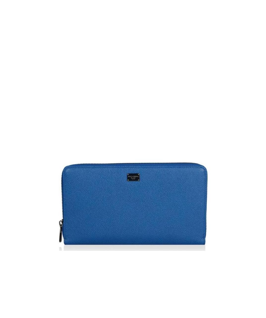 Dolce & Gabbana Logo Details Wallet In Blue