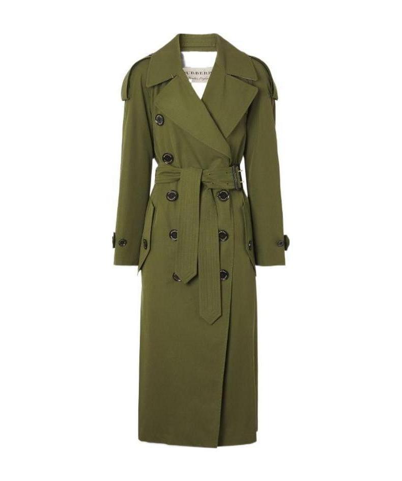 Burberry Thin Gabadian Trench Windbreaker In Green