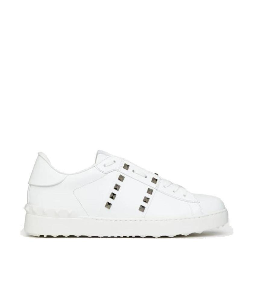 Valentino Sneaker Bianche Rockstud In Pelle Garavan In White