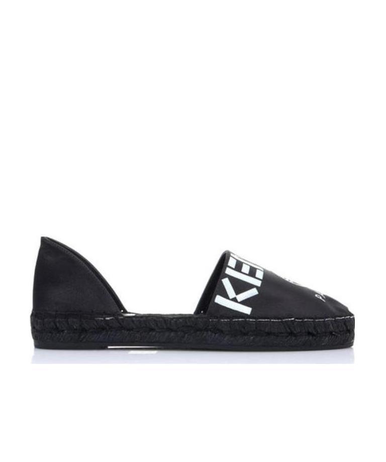 KENZO LOGO SATIN FLATS