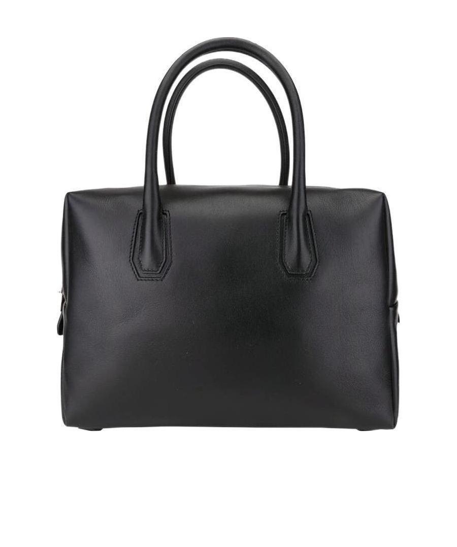 Mcm Logo Handbag In Black