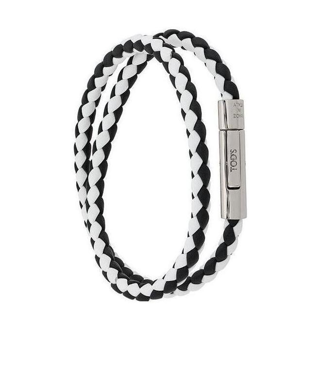 Tod's Men Mycolors 2-turn Leather Bracelet In White